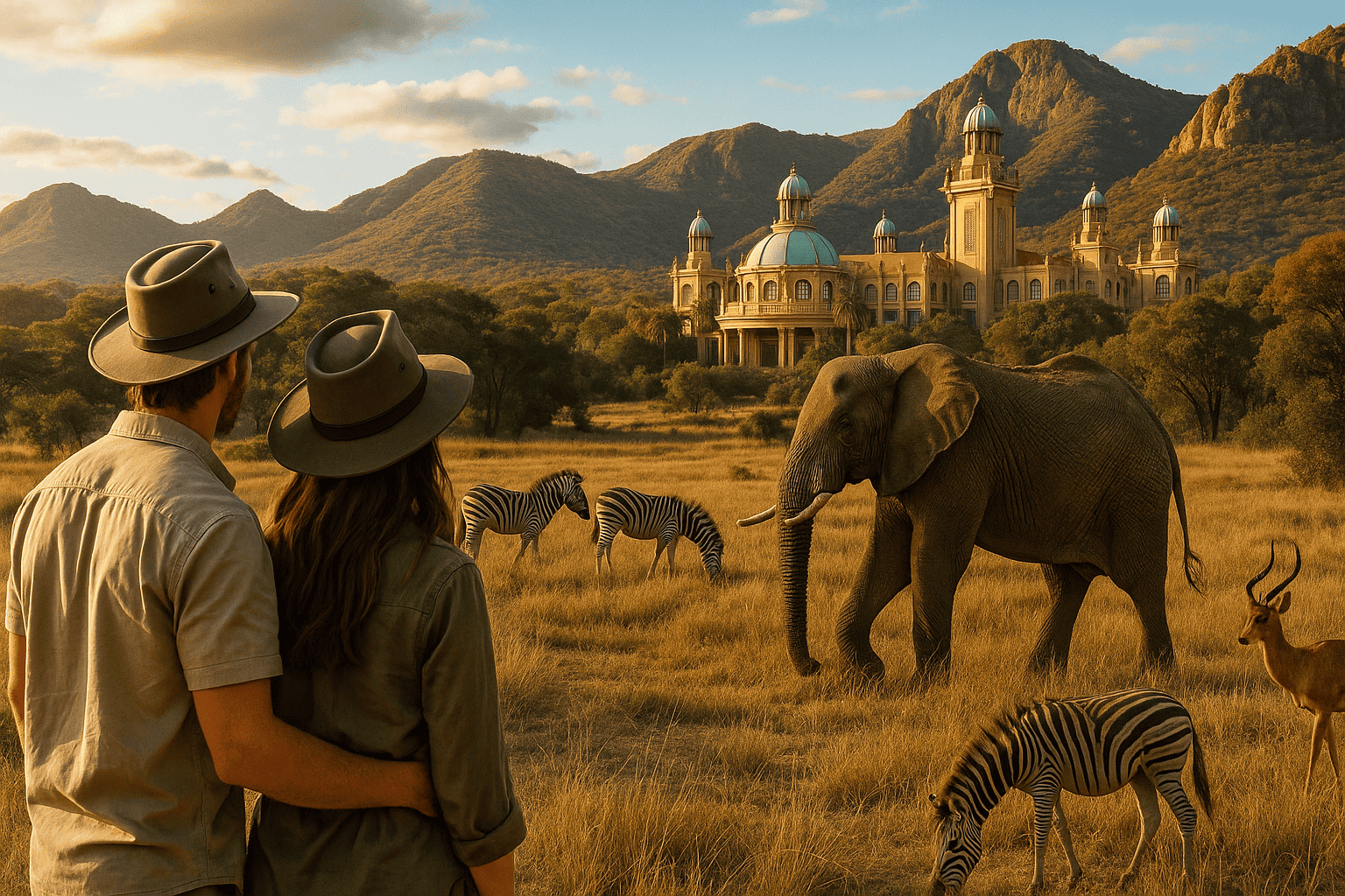 Ilustrasi Liburan di Afrika Selatan